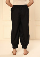 Black Afghani pant with pintex