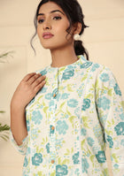 Ammanya PASTEL GREEN Floral Printed A-Line Kurta