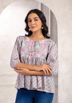 Spring Blossom Peplum Top