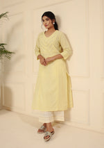 Soft Yellow Cotton Kurta