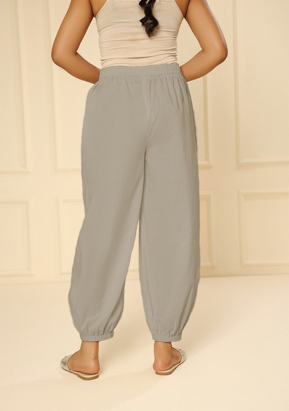 Ammanya STONE EMBROIDERED LACE CUFF PANT