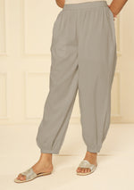 STONE EMBROIDERED LACE CUFF PANT