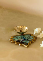 Brass Peacock Leaf Diya