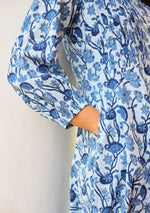 Indigo Meadow Flared Dress
