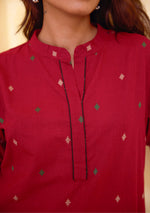 Garnet Grace Ikkat Kurta Set