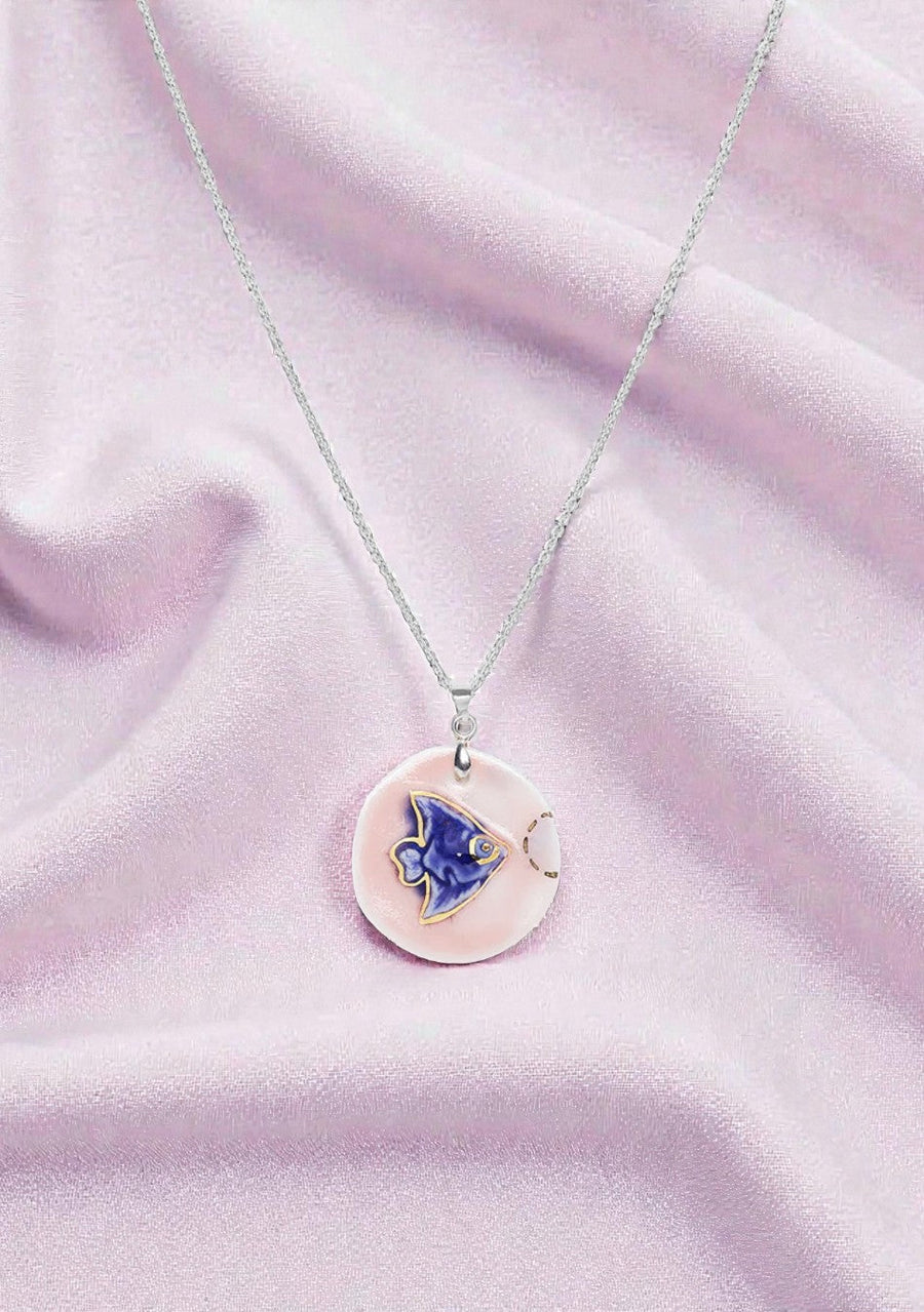Rosy Fin Earring and Pendant Set