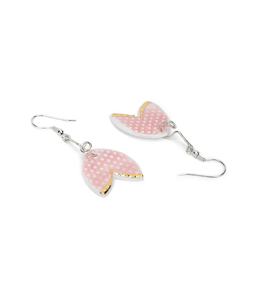 Rosy Fin Earring and Pendant Set