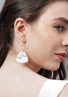 Ivory triangle earrings