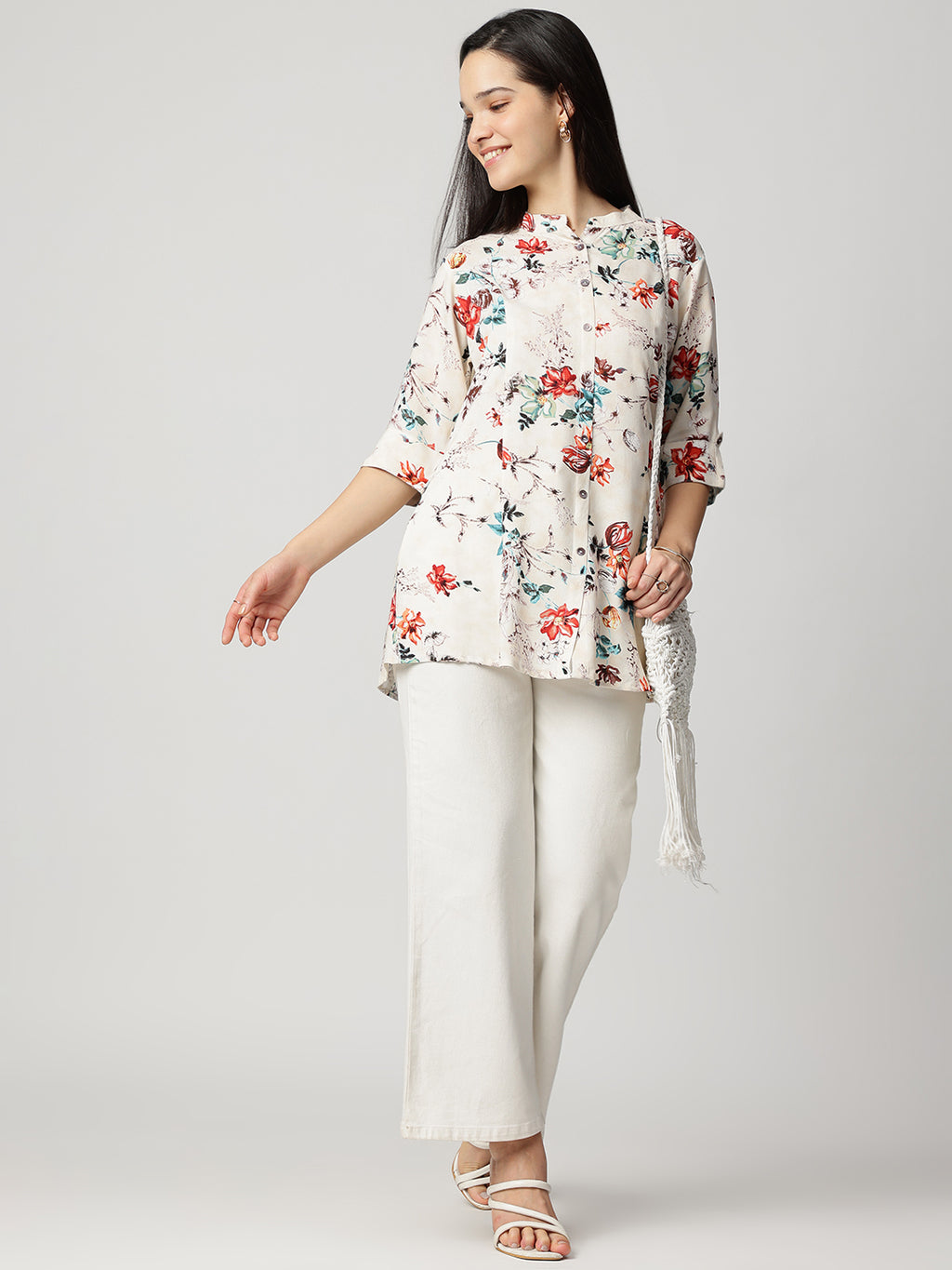 Ammanya Ivory Garden Bloom Top