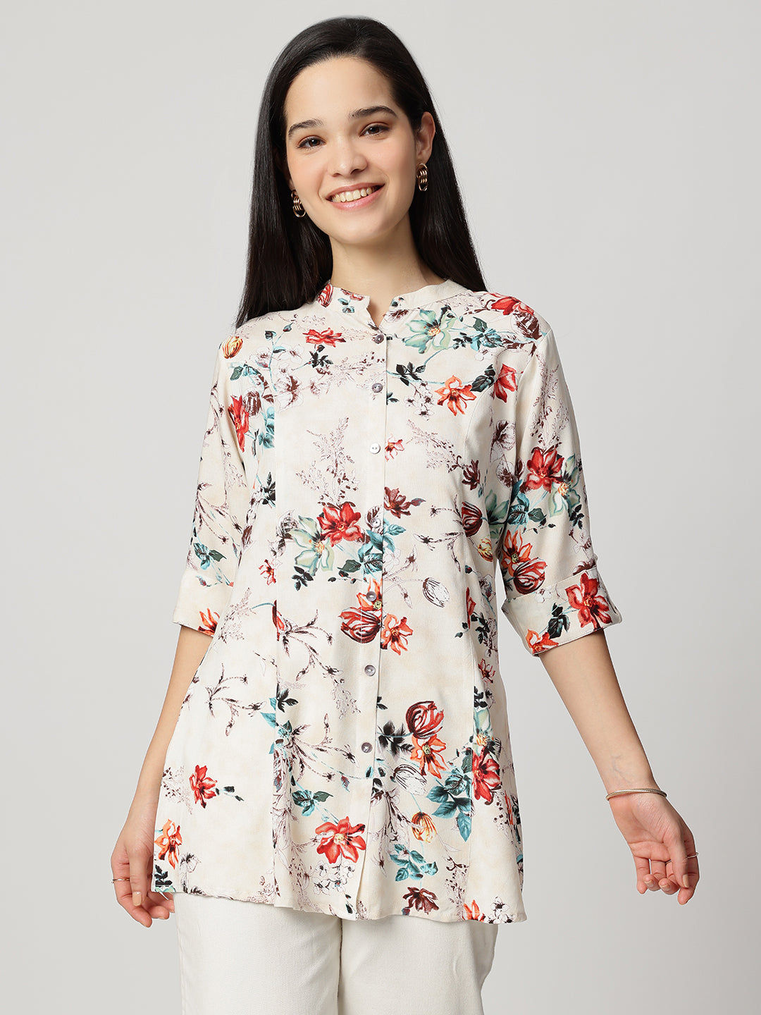 Ammanya Ivory Garden Bloom Top