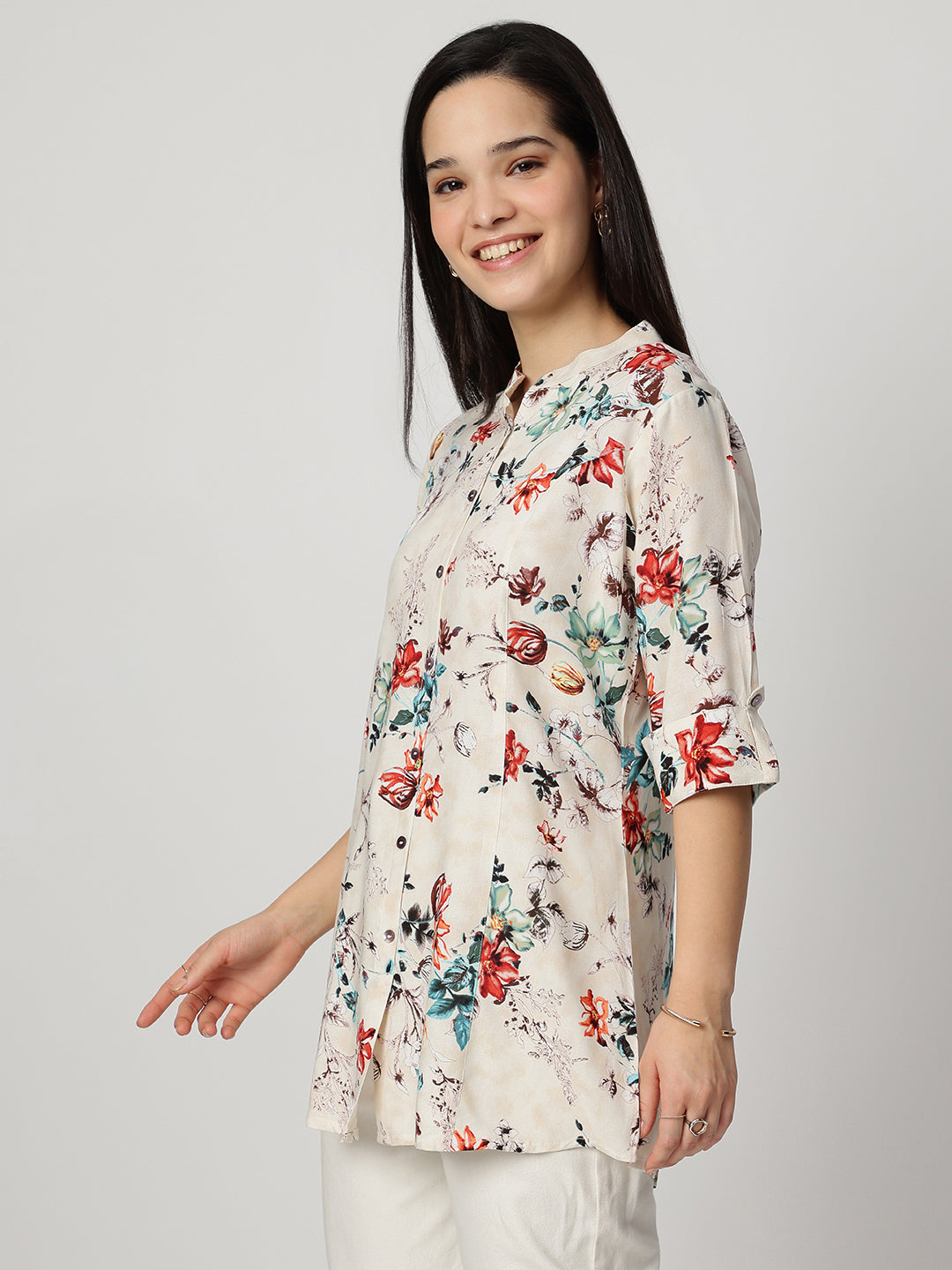 Ammanya Ivory Garden Bloom Top
