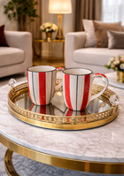 Ammanya HANDCRAFTED RED STRIPED MUG