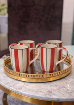 Ammanya HANDCRAFTED RED STRIPED MUG