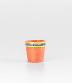 GOLDEN BROWN LEAF DESIGN CLAY POT WITH WIDE RIM