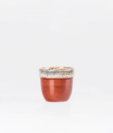 Brown & White Ceramic Planter