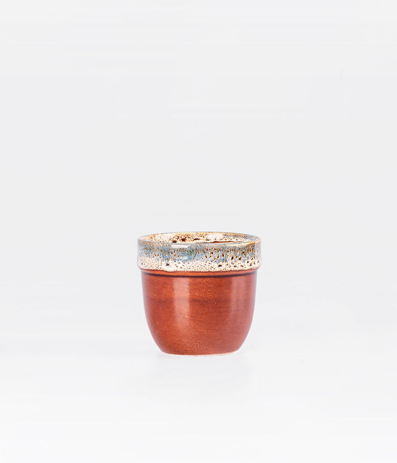 Brown & White Ceramic Planter