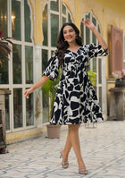 Monochrome Melody Dress