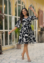 Monochrome Melody Dress