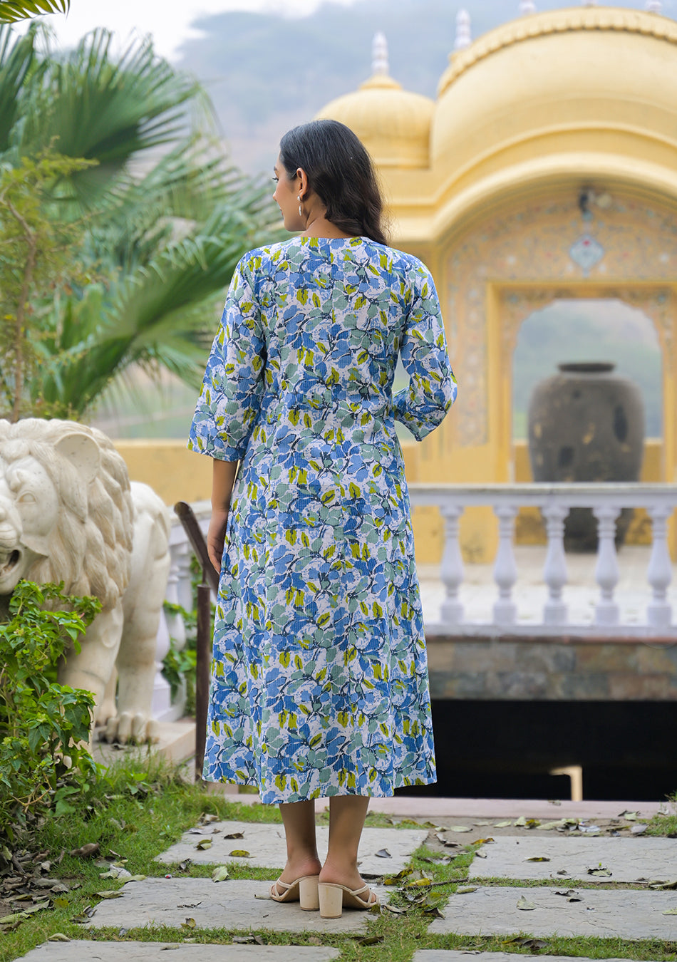 Azure Bloom Dress