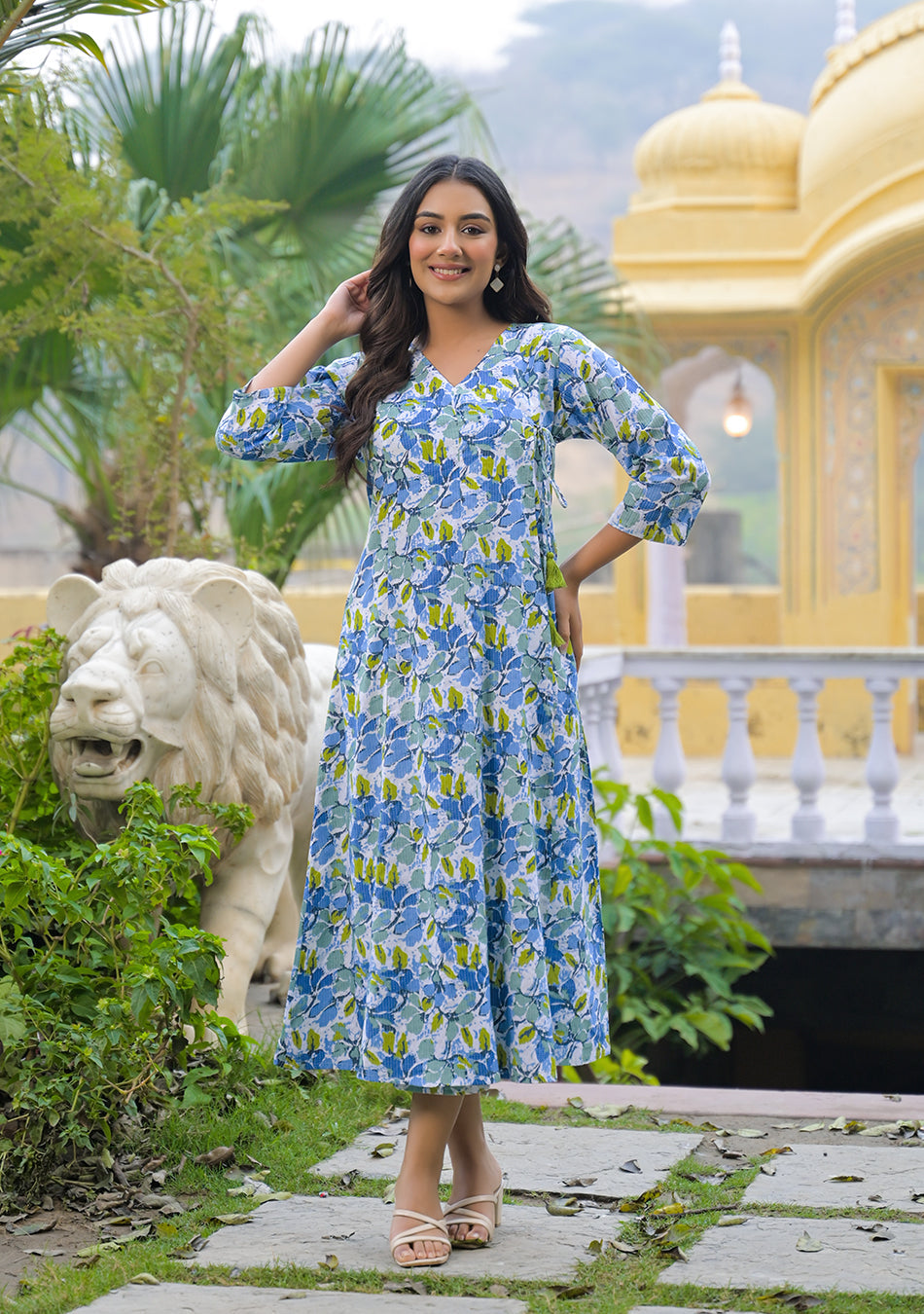 Azure Bloom Dress