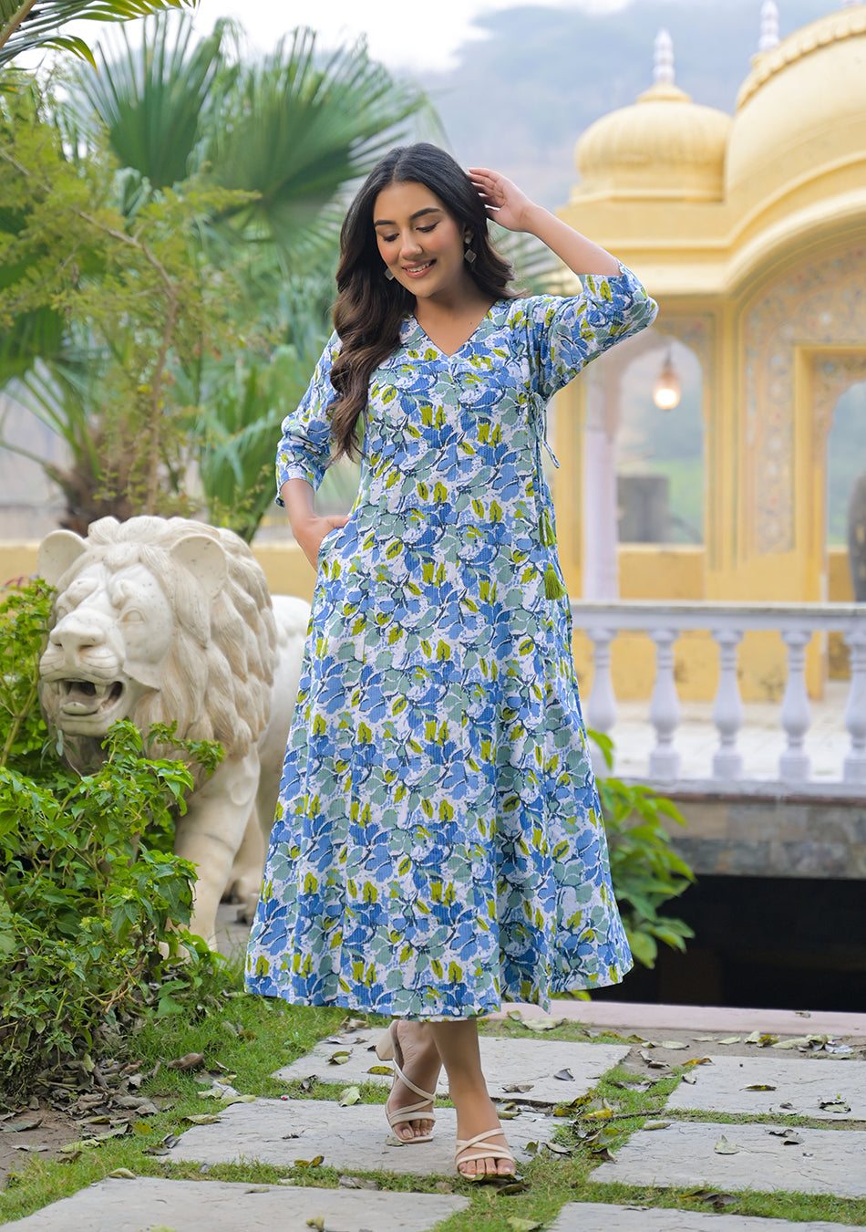 Azure Bloom Kurta