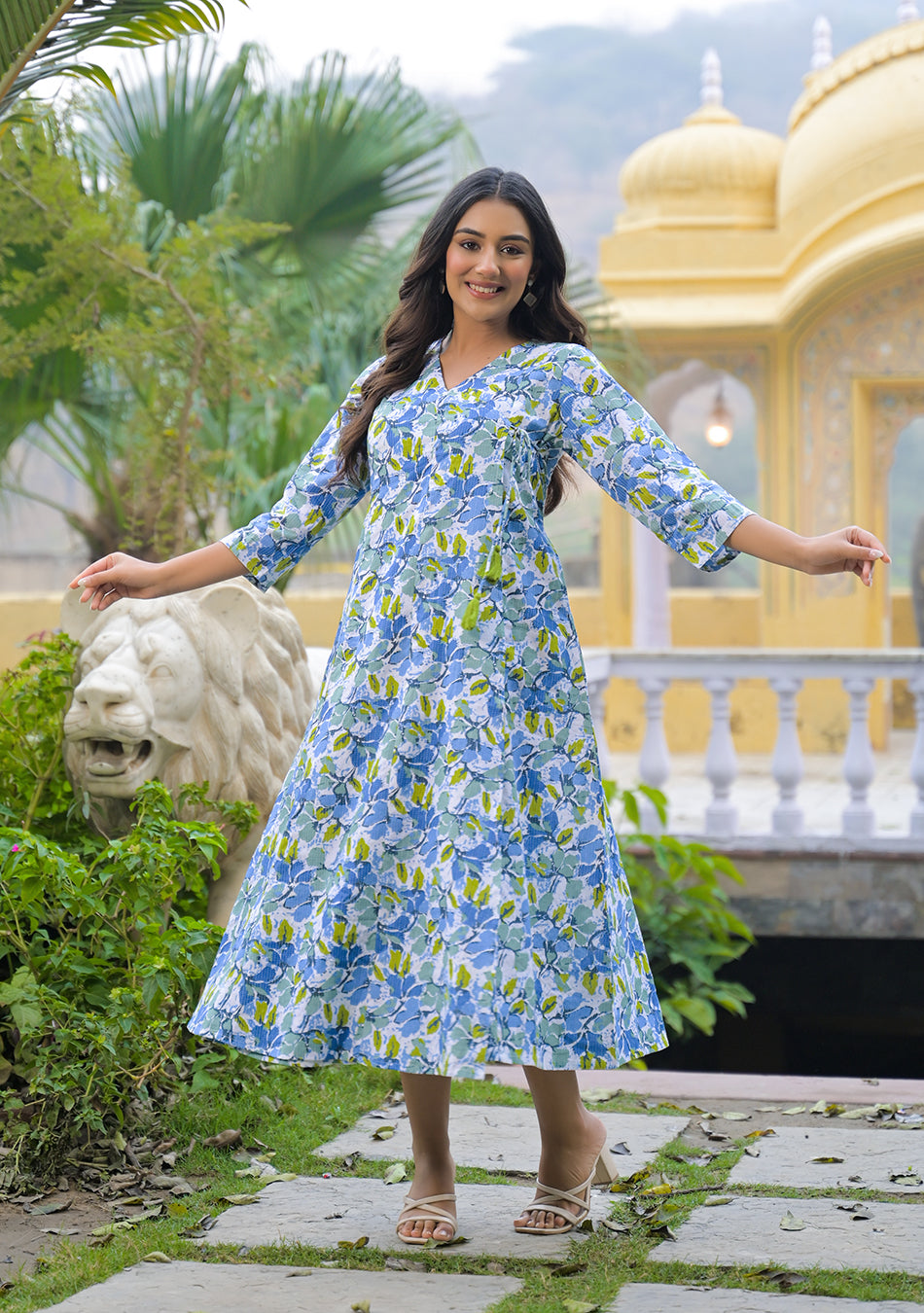 Azure Bloom Dress