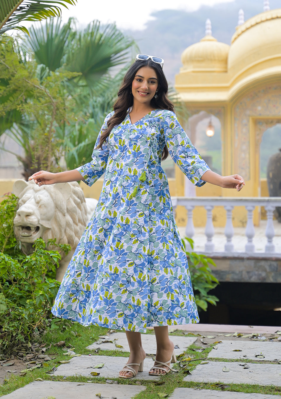 Azure Bloom Dress