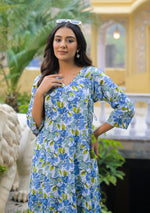 Azure Bloom Dress