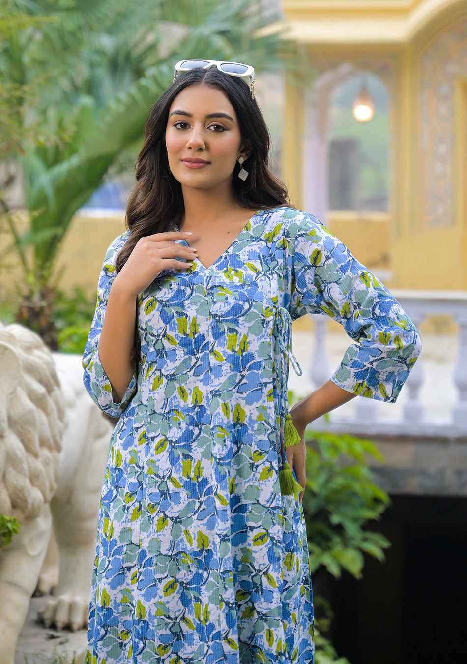 Azure Bloom Kurta
