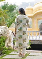 Green Floral Printed Kurta