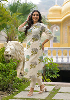 Green Floral Printed Kurta