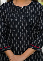 Boho Style Black Print Kurta