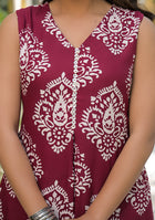 Ammanya Maroon Mughal Buta Co-ord Set