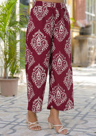 Ammanya Maroon Mughal Buta Co-ord Set