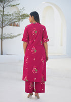 Ammanya Raspberry Garden Floral Co-ord Set
