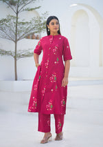 Ammanya Raspberry Garden Floral Co-ord Set
