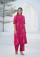 Ammanya Raspberry Garden Floral Co-ord Set