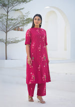 Ammanya Raspberry Garden Floral Co-ord Set
