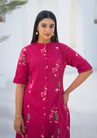 Ammanya Raspberry Garden Floral Co-ord Set