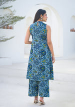 Ammanya Powder Blue Floral Vine Summer Co-ord Set