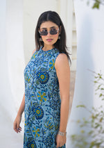 Ammanya Powder Blue Floral Vine Summer Co-ord Set
