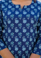 Ammanya Navy Blue Blossom Night Suit