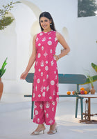 Ammanya Rose Pink Heritage Motif  Co-ord Set