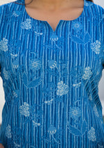 Ammanya Blue Meadow Stripe Night Suit