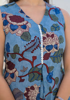 Ammanya Dusty Blue Floral Vine Printed Co-ord Set
