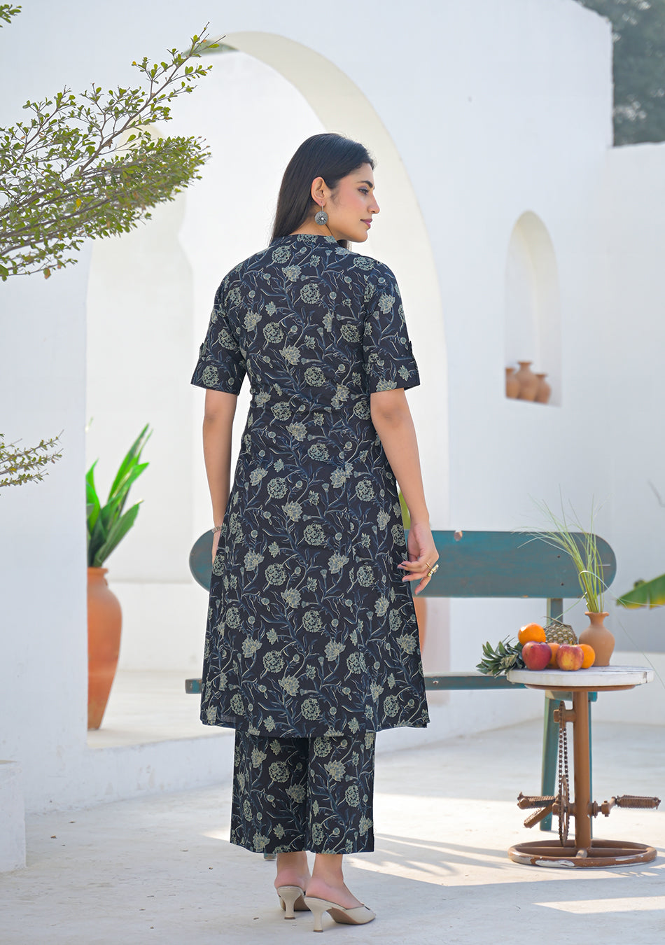 Ammanya Charcoal Sage Printed Co-ord Set