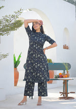 Ammanya Charcoal Sage Printed Co-ord Set