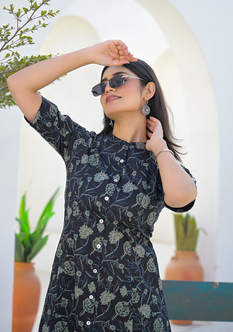 Ammanya Charcoal Sage Printed Co-ord Set