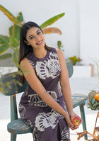 Ammanya Earth Brown Shell Print Co-ord set