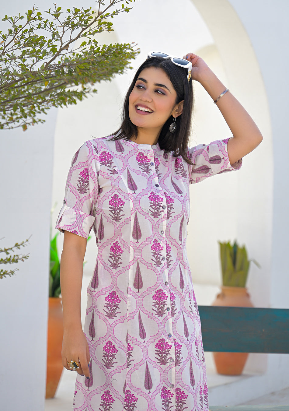 Ammanya Pink Mughal Motif Co-ord set